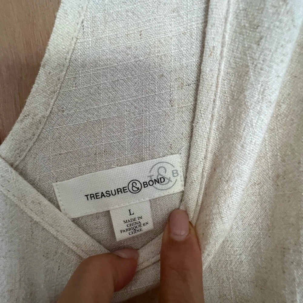 Treasure & Bond Cream Jumpsuit - Picture 3 of 8